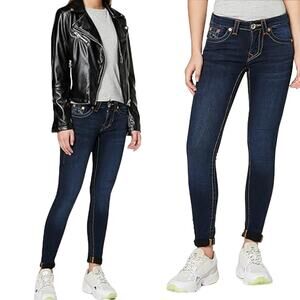 True‎ Religion Jennie Curvy Mid Rise Skinny Jeans Dark Wash Size 24